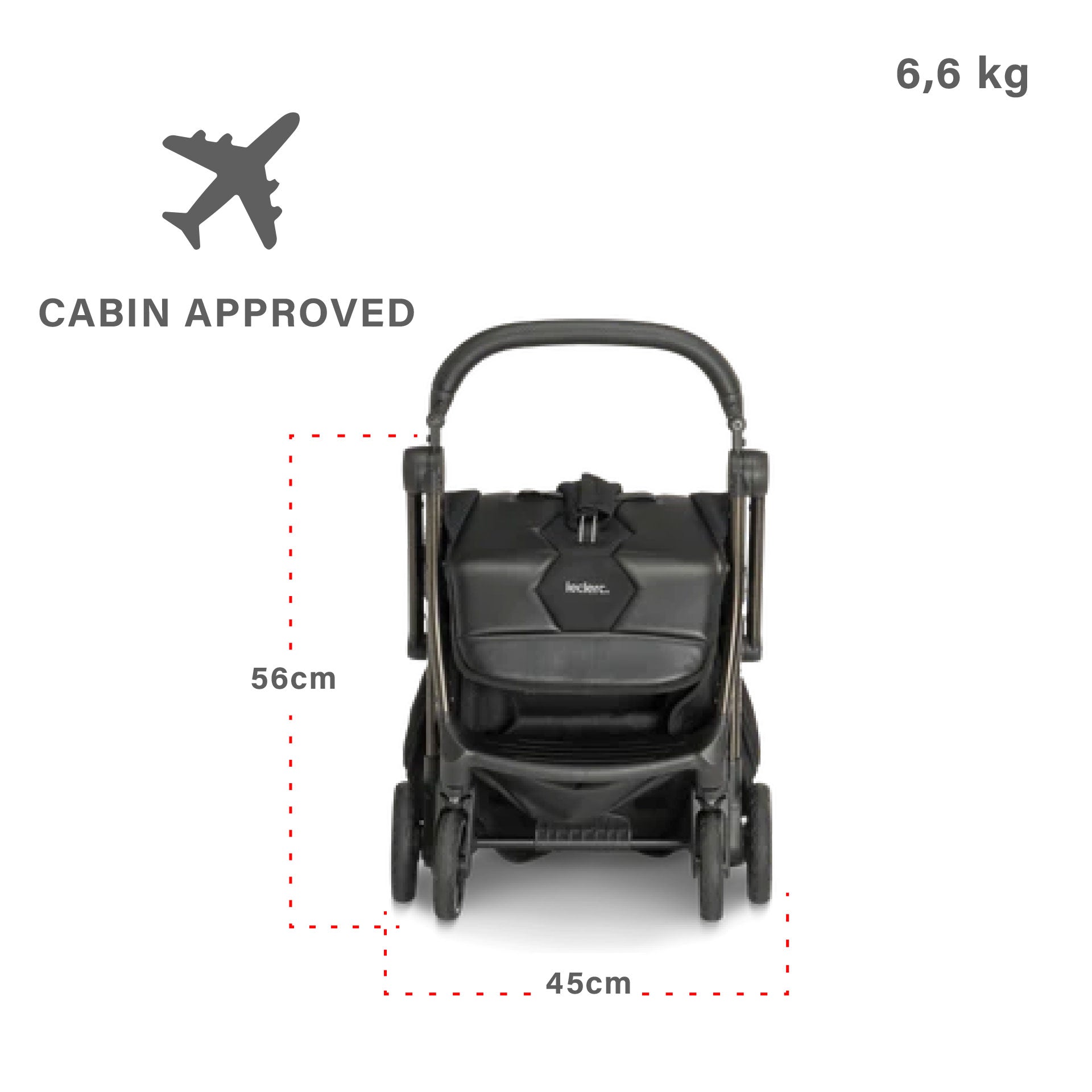 Hexagon Stroller Carbon black with Free bassinet