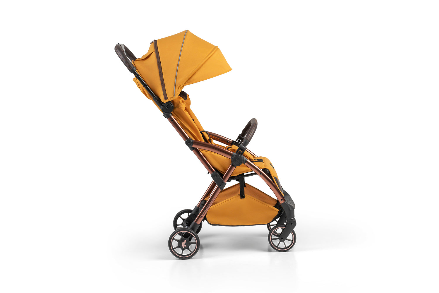 Influencer Air Twin Stroller Bundle : Golden Mustard Stroller + Piano Black Stroller