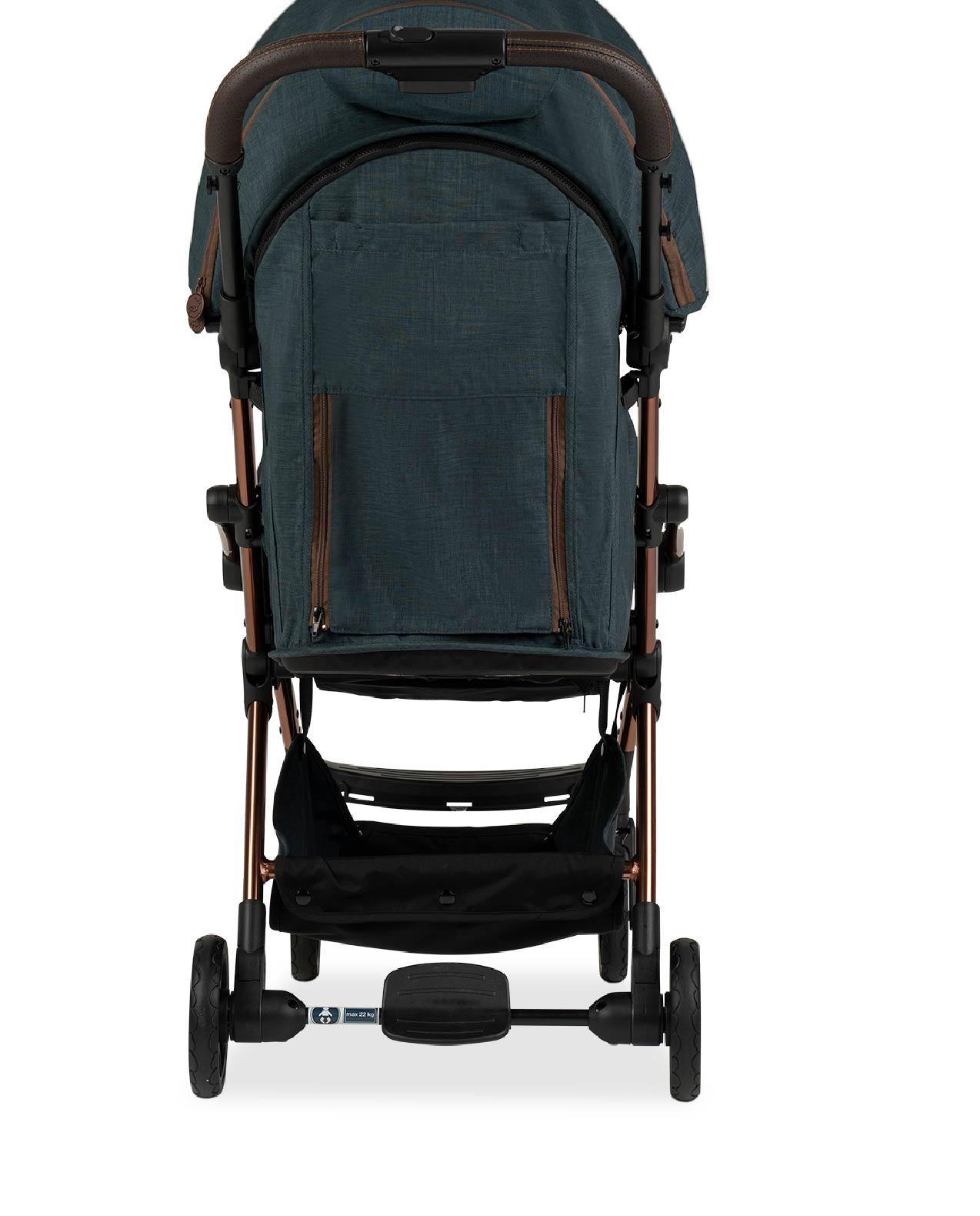 Influencer Air Twin Stroller Bundle : Denim Blue Stroller +  Piano Black Stroller
