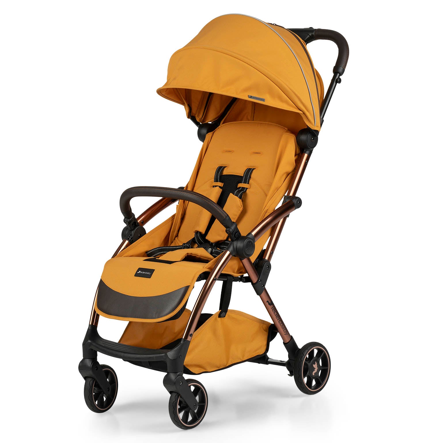 Influencer Air Twin Stroller Bundle : Golden Mustard Stroller + Olive Green Stroller